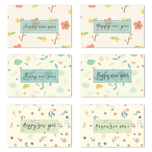 

1 set New Year Printing Card Congratulations Cards Greeting Cards for Gift Decoration Party with Envelope 7.875.9 inch Paper