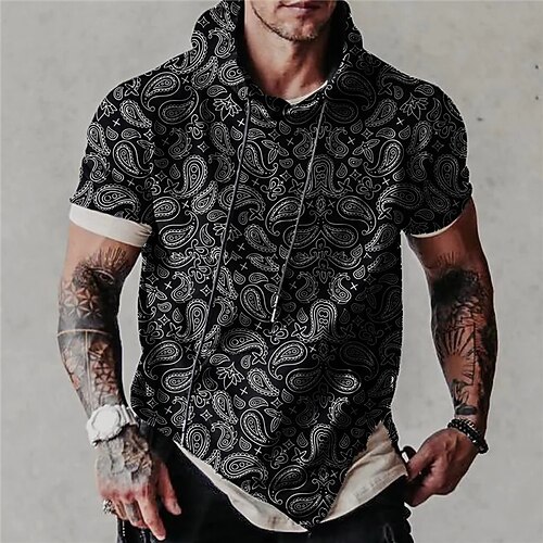 

Men's Pullover Hoodie Sweatshirt Graphic Patterned Print Daily Sports Streetwear 3D Print Designer Casual Hoodies Sweatshirts Black