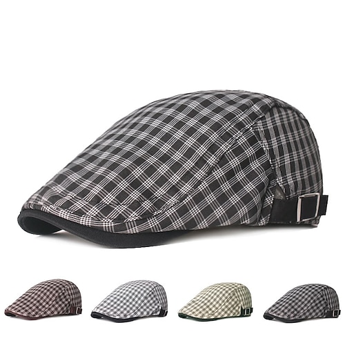 

Men's Women's Newsboy Hat Cabbie Cap Sports & Outdoor Holiday Stripes and Plaid Cotton Simple Normal Casual 1 pcs