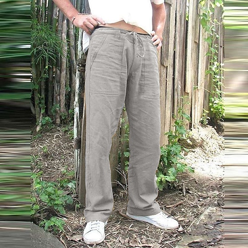 Japanese Wide-leg Pants Men Extra Baggy Cotton Linen Meditation