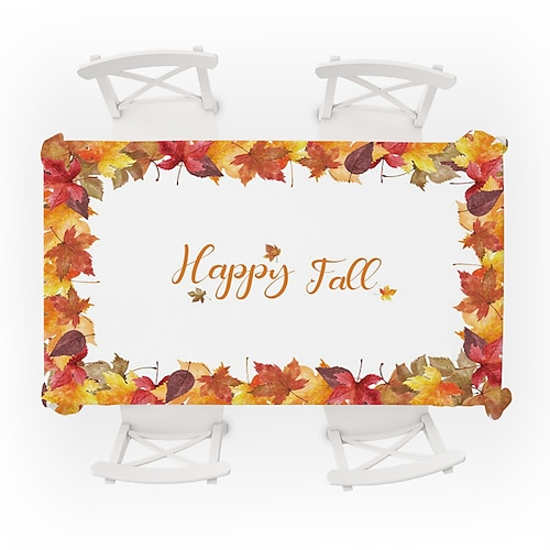 

Rectangle Tablecloth Waterproof Table Covers Autumn Decoration Table Cloth Washable Dust-proof Polyester Table Cloths for Dining Tables & Parties