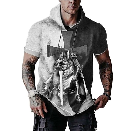

Men's Unisex Pullover Hoodie Sweatshirt Red Gray Hooded Graphic Prints Print Sports & Outdoor Daily Sports 3D Print Streetwear Designer Casual Spring & Summer Clothing Apparel General Hoodies
