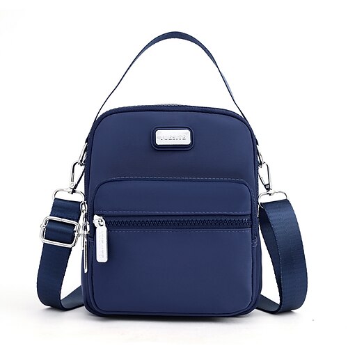

Women's Crossbody Bag Shoulder Bag Handbag Nylon Buttons Zipper Solid Color Daily Outdoor Wine Green Black Blue