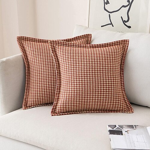 

Houndstooth Double Side Cushion Cover 1PC Soft Decorative Square Throw Pillow Cover Cushion Case Pillowcase for Bedroom Livingroom Indoor Cushion for Sofa Couch Bed Chair