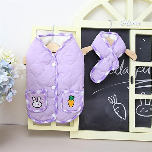 

Dog Cat Sweater Dog Scarf Fruit Animal Cute Sweet Dailywear Casual Daily Winter Dog Clothes Puppy Clothes Dog Outfits Soft Purple Pink Costume for Girl and Boy Dog Cotton S M L XL 2XL