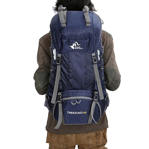 

60 L Hiking Backpack Anti-Slip Breathable Wearable Outdoor Hunting Hiking Climbing Camping Polyester Spandex Black Green Purple