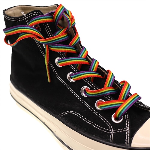

Unisex Cotton Shoelace Decoration Daily Colorful 1 Pair All Seasons