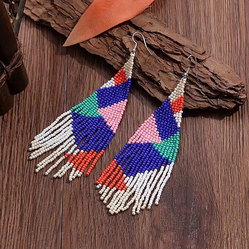 

Women's Earrings Ethnic Style Daily Color Block Earring