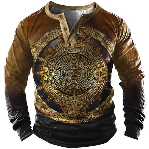 

Men's Unisex Sweatshirt Pullover Button Up Hoodie Brown Graphic Prints Print Casual Daily Sports 3D Print Designer Casual Big and Tall Spring Fall Clothing Apparel Hoodies Sweatshirts Long Sleeve