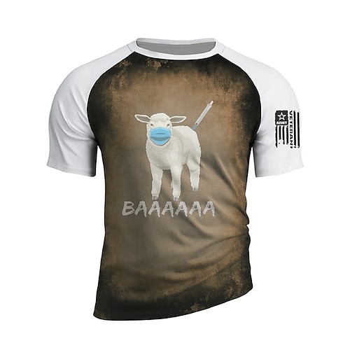 

Homme Unisexe T shirt Tee Animal Bloc de couleur Imprimés Photos Col Ras du Cou Marron 3D effet Extérieur Plein Air Manches Courtes Imprimer Vêtement Tenue Sportif Design Casual Grand et grand / Eté