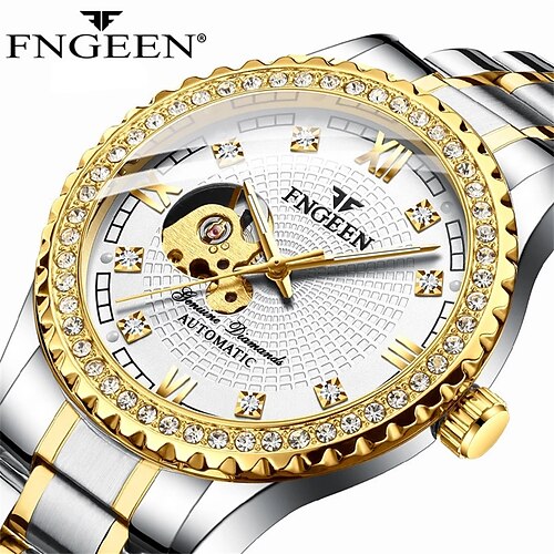 

FNGEEN Mechanical Watch for Men Analog Automatic self-winding Stylish Stylish Formal Style Waterproof Noctilucent Large Dial Alloy Alloy Fashion
