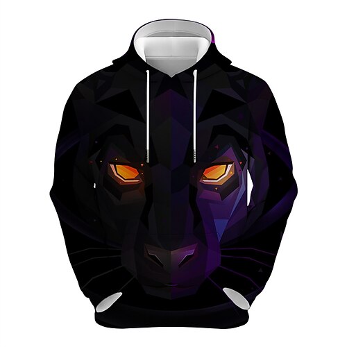 

Men's Unisex Pullover Hoodie Sweatshirt Graphic Prints Eye Print Daily Sports 3D Print Designer Casual Hoodies Sweatshirts Black
