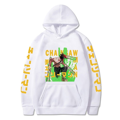 

Inspired by Chainsaw Man Denji Hoodie Cartoon 100% Polyester Anime Front Pocket Graphic Hoodie For Women's