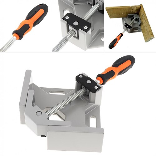 

Hardware Tools 90 Degree Aluminum Alloy Single Handle Double Handle Woodworking Right Angle Clip Angle Clip Fish Tank Photo Frame Tool