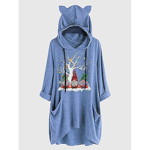 

Inspired by Cat Ear Kigurumi Pajamas Nightwear Christmas Pajamas Christmas Hoodie For Adults' Hot Stamping Terylene