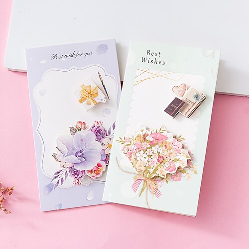 

8pcs New Year Candy Card Congratulations Cards Thank You Cards for Gift Decoration Party with Envelope 9.458.46 inch Paper