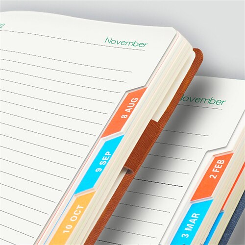 

2023 Planner Stickers Daily Planner A5 5.8×8.3 Inch Retro Classic Paper Hardcover Portable Classsic Agenda Planner 360 Pages for School Office Business