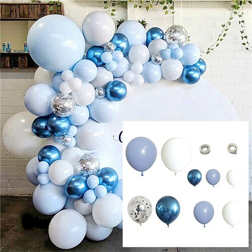 

1 set Birthday Solid Color Festival / Party Balloon for Gift Decoration Party 18 inch Emulsion