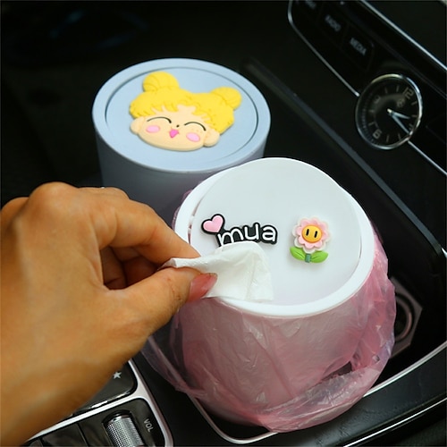 

1pcs Car Console Trash Can Keep Car Clean Easy to Install Durable Plastic For SUV Truck Van