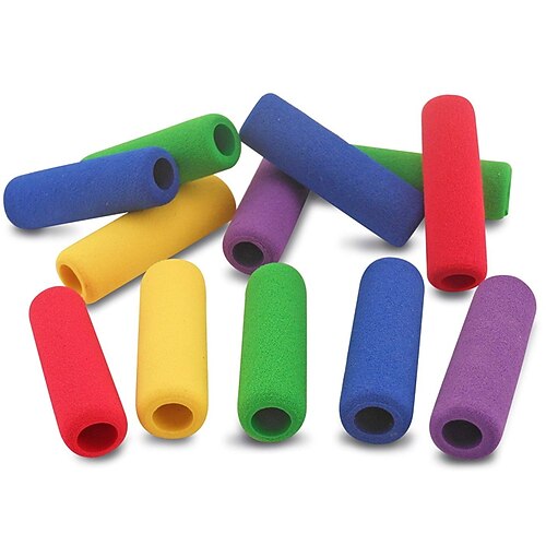 

The Classics 100 Pack Soft Foam Pencil Grips Assorted Colors 1.5-Inch Long