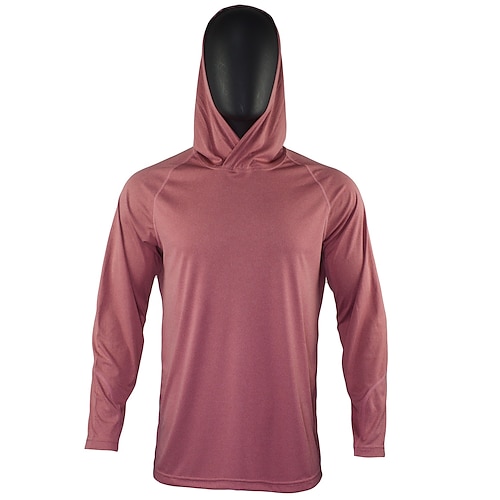 

Men's Fishing Shirt Hooded Outdoor Long Sleeve UV Protection Breathable Quick Dry Sweat-Wicking Stain Resistant Top Spring Summer Autumn Sports Outdoor Fishing Daily Wear Cream / Cotton / Stretchy