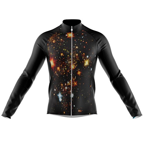 

Men's Cycling Jersey Long Sleeve Bike Jersey with 3 Rear Pockets Mountain Bike MTB Road Bike Cycling Cycling Breathable Ultraviolet Resistant Quick Dry Black Polyester Sports Clothing Apparel
