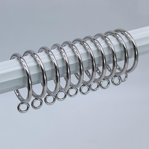 

Drapery Curtain Rings Stainless Steel Internal Diameter 38-50mm Sliding Eyelet Rings Nanoscale Silencing Curtain Rings