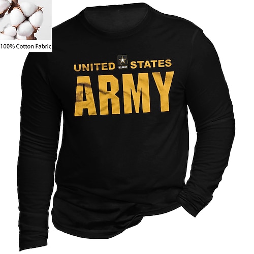 

Men's Unisex T shirt Tee Letter Crew Neck Green Black Gray Navy Blue Long Sleeve Hot Stamping Outdoor Street Print Tops Basic Sports Designer Simple