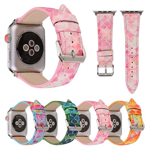 

1PC Smart Watch Band Compatible with Apple iWatch Series 8 7 6 5 4 3 2 1 SE Sport Band Leather Loop for iWatch Smartwatch Strap Wristband PU Leather Adjustable Shockproof