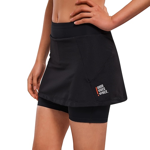 

SANTIC Women's Cycling Skort Skirt Bike Bottoms Mountain Bike MTB Road Bike Cycling Sports Cycling Breathable Quick Dry Moisture Wicking Black Polyester Spandex Clothing Apparel Bike Wear / Stretchy