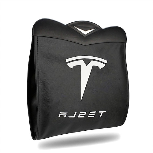 

Tesla Model 3 Model Y Trash Can Back Seat Garbage Bin Hanging Organizer Magnet Switch Waterproof Trash Bin with LED Light