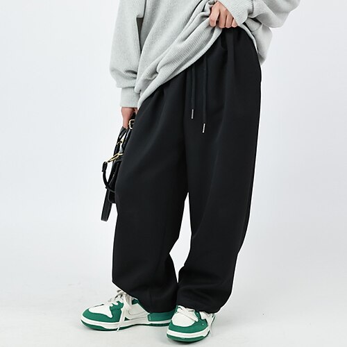 

Kids Boys Pants Black Gray Solid Colored Fall Spring Active Casual 3-12 Years