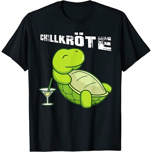 

Chill Skildpadde Chillkröte T-shirt Anime Tegneserie Anime Klassisk Gadestil T恤衫 Til Herre Dame Unisex Voksne Varmstempling 100% Polyester