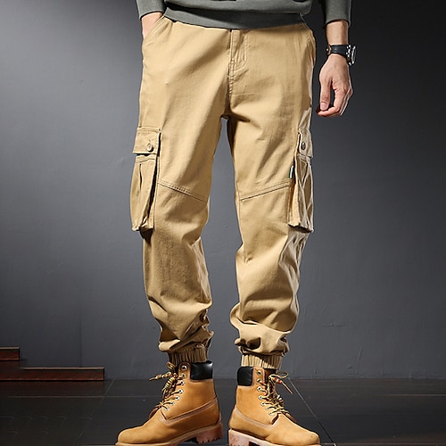 

Men's Hiking Pants Trousers Work Pants Tactical Cargo Pants Military Outdoor Ripstop Windproof Breathable Multi Pockets Pants / Trousers Bottoms Beam Foot Black khaki Camping / Hiking / Caving S M L