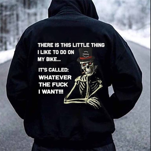 

Men's Pullover Hoodie Sweatshirt Skeleton Graphic Letter Print Halloween Daily Holiday Going out Hot Stamping Casual Streetwear Hoodies Sweatshirts Black