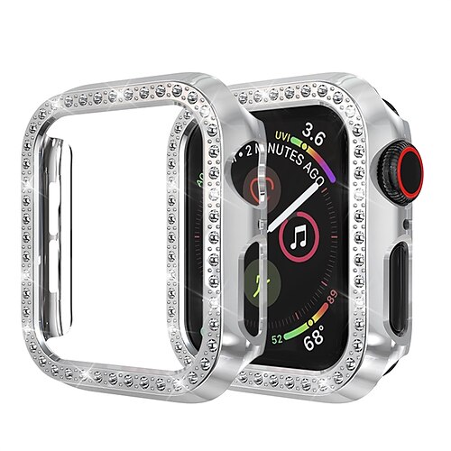 

1 Pack Watch Case Compatible with Apple iWatch Series 7 / SE / 6/5/4/3/2/1 Matte Scratch Resistant Bling Diamond PC Watch Cover