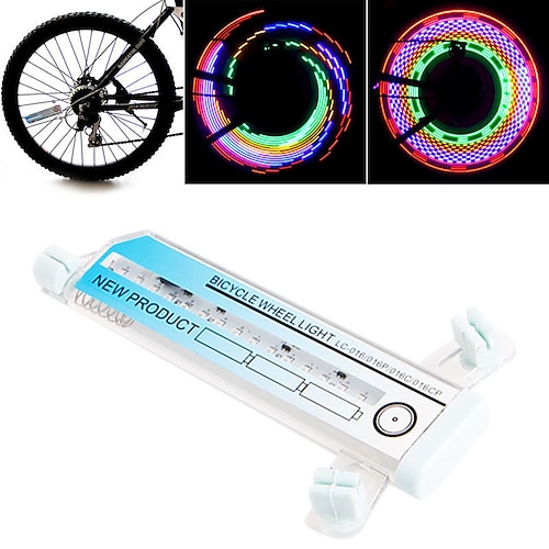 

OTOLAMPARA 2PCS 3D Bicycle Spoke LED Neon Lights 10W Bike Motorcycle Light for Cycling Safety Warning Motocross Wheel Color Hot Wheels Accessories