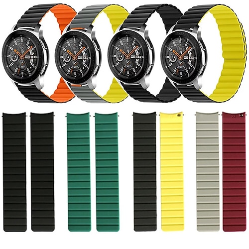 

1 pcs Smart Watch Band for Samsung Galaxy Watch 3 45mm, Watch 46mm Gear S3 Frontier, Gear S3 Classic 22mm Silicone Smartwatch Strap Adjustable Stretchy Breathable Sport Band Replacement Wristband