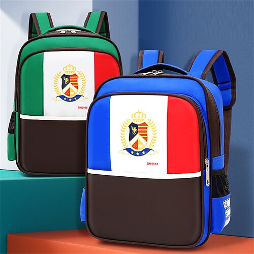 

School Backpack Bookbag Multicolor for Student Boys Girls Water Resistant Wear-Resistant Classic Nylon School Bag Back Pack Satchel 18 inch