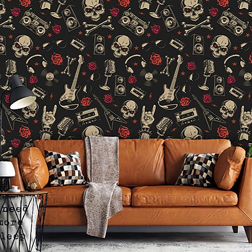 

Halloween Wallpaper Wall Cover Sticker Film Peel and Stick Removable Self Adhesive PVC/Vinyl Wall Decal for Room Home Decoration 44300cm