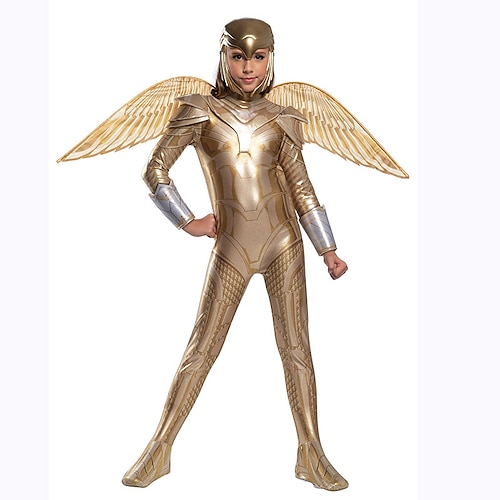 

Wonder Woman Angela Diana Prince Masquerade Boys Girls' Movie Cosplay Cosplay Golden Leotard / Onesie Masquerade Polyester