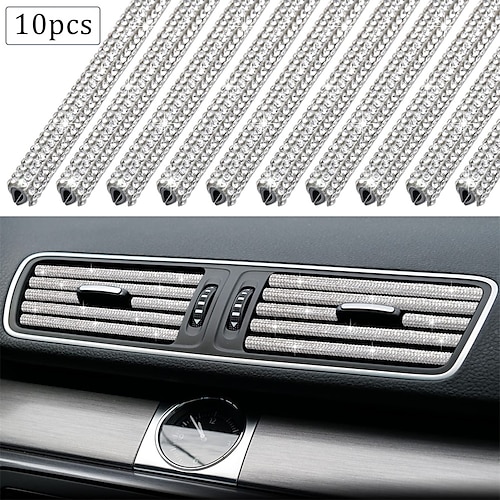 

Bling Car Vent Outlet Trim Bling Air Vent Outlet Trim Bling Car Air Conditioner Decoration Strip Rhinestones Air Conditioner Vent Outlet Trim for Straight Air Vent Outlet Bling Car Interior