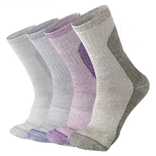 

Men's Women's Merino Wool Hiking Socks Ski Socks Sports Socks Outdoor Breathable Soft Sweat wicking Comfortable Socks Wool Purple Army Green Gray for Fishing Climbing Camping