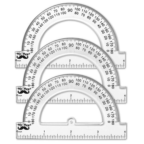 

Small Protractor 4 Inch Protractor Pack of 3 Protractor Ruler Drafting Tools Protractor for Kids Protractors Classroom Set Protractor Protractor 4 Inch Back to School Supplies