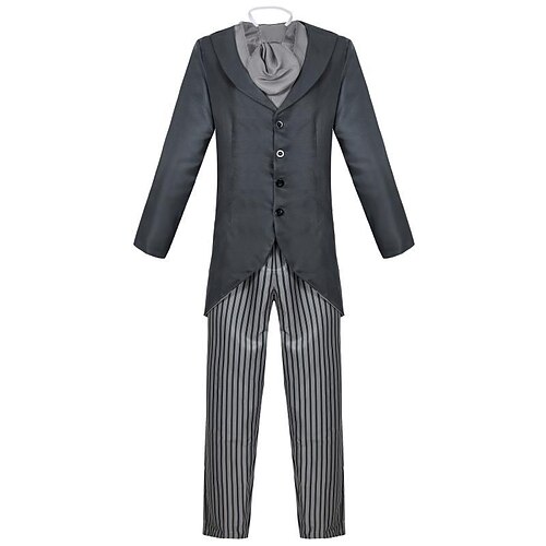 

Corpse Bride Victor Outfits Men's Movie Cosplay Cosplay Gray Coat Vest Pants Masquerade Polyester / Corsets / Corsets