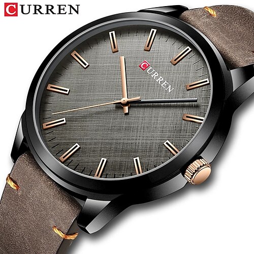 

CURREN Quartz Watch Luxury Brand Men Leather Sports Watches Men's Army Military Watch Man Big Dial Analog Quartz Clock