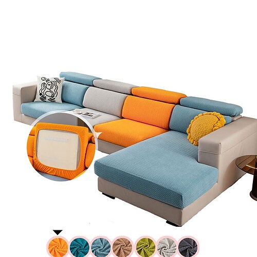 

Seat Cushion Cover Solid Color Sofa Cover Slipcovers