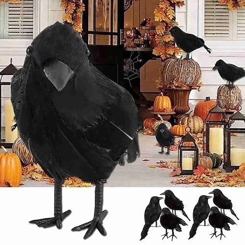 

Хэллоуин черная ворона реквизит моделирование стекаются ворона вечерние украшения украшения