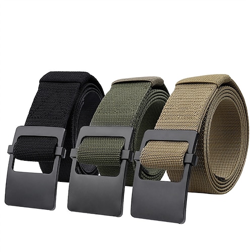 

Men's Waist Belt Sports Outdoor Outdoor Hiking Black Belt Pure Color