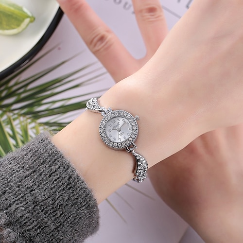 

Quartz Watch for Women Analog Quartz Stylish Glitter Casual Fashion Diamond Creative Metal Alloy Fashion